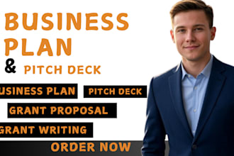 write grant proposal, application, business plan, pitch deck
