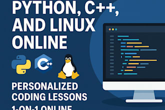 teach python, c , linux from scratch via online coding lessons