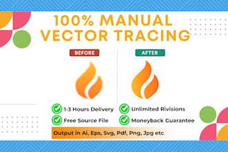 vectorize your logo or image into a clean, high quality vector file