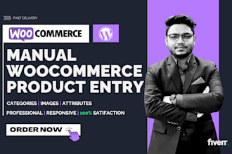 manually enter 10 woocommerce products with categories and attributes