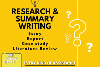 conduct in depth research and write a summary or report