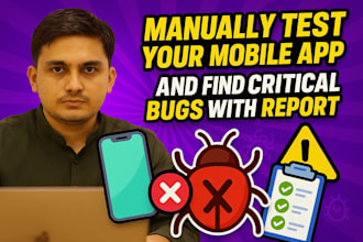 manually test your mobile app and find critical bugs with report
