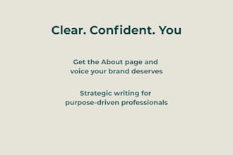 clarify your brand message and help you sound confident