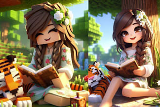 draw your minecraft skin or roblox avatar in anime style