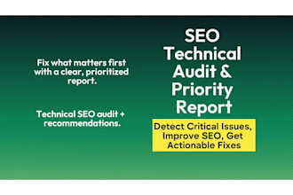 do a detailed SEO technical audit and report