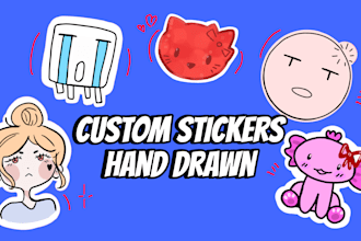 design trendy custom stickers for you