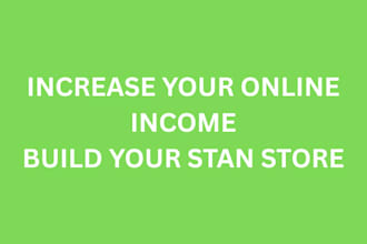 set up stan store or beacons sales page promotion email campaign