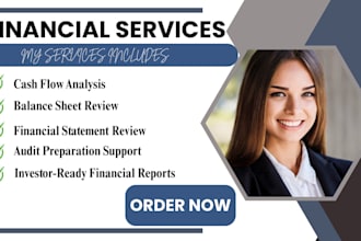 review and audit financial statement, income statement, balance sheet, cash flow