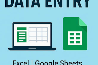 do accurate data entry, excel tasks, and automation for your business