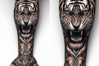 draw custom tattoo sleeve design unique modern