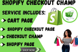 shopify store checkout, cart design with checkout champ
