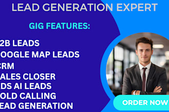 generate b2b leads google map leads ai leads  CRM close sales excel csv leadlist
