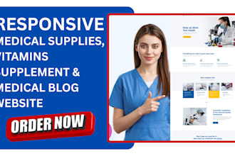 build  medical supply website vitamin supplement weightloss landing page
