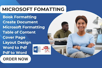 microsoft word document formatting, edit, type, design ms word document urgently