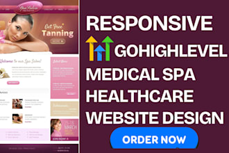 design ghl medical spa website gohighlevel healthcare clinic website