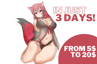 draw anime illustration sfw and nsfw