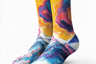 draw unique socks design or sketch for you