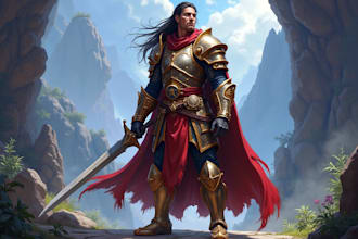 draw dnd and fantasy character or party illustration for you