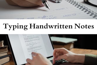 type handwritten notes, documents, or pages accurately and fast