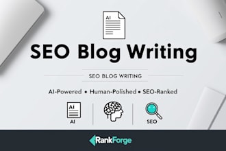 write SEO optimized blog posts using ai and pro editing