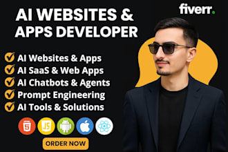 develop ai websites, ai apps, ai saas, ai chatbot, ai agents, prompt engineering