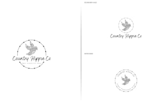 design minimalist feminine line art botanical boho hand drawn logo