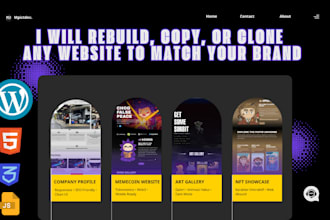 rebuild, copy, or clone any website to match your brand