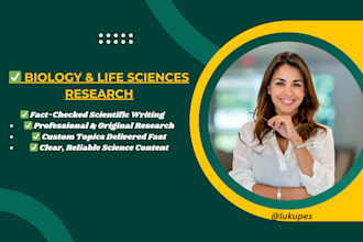 research and write about any topic in biology, genetics, or life sciences