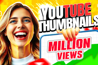 design clickbait mind blowing youtube thumbnail in 3hrs