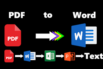 convert PDF to word, google docs, editable text, data entry typing