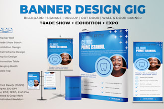 design banner for trade show, exhibition, and expo