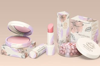 do cosmetic, skin care, body cream, hair oil label and box design