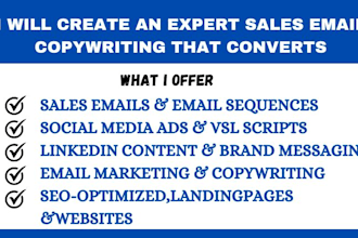 create an expert sales email copywriting that converts