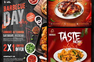 design attractive food posters for restaurants and cafes