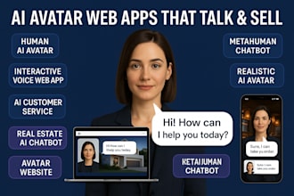 design ai powered human avatar web apps for real estate restaurant click brands