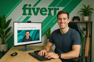design a professional zoom virtual background with your logo