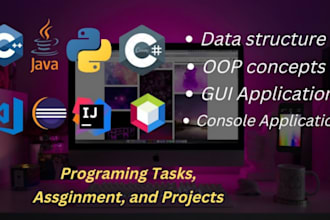 do linux, cpp, c language,c sharp, python,java, programming tasks and projects