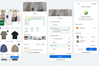 create a friendly quality laundry app, delivery app, cleaning agent app