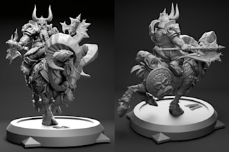 sculpt 3d ttrpg dnd tabletop model, 3d fantasy model, 3d miniature, 3d npc model