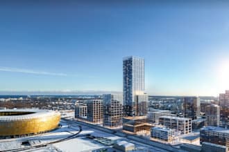 renew 3d skyscraper exterior,cityscape, tower,high raise building,cgi urban area