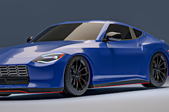 optimize realistic 3d car model, high quality 3d game asset,fivem car animation