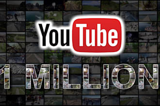 shoutout USA youtube video channel promotion to 1 million people for views, sub