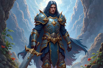 design dnd art, character fantasy illustration for dnd party