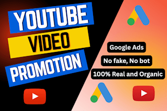 organic youtube video promotion with google ads to gain views and channel growth