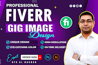 design a unique attractive fiverr gig image and gig cover, fiverr gig thumbnail