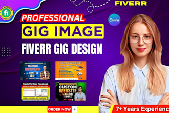 design a unique attractive fiverr gig image and gig cover, fiverr gig thumbnail