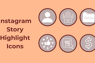 design minimal and custom instagram highlight icons for your profile