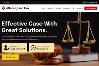 a professional attorney, law firm website lawyer, legal office wordpress website