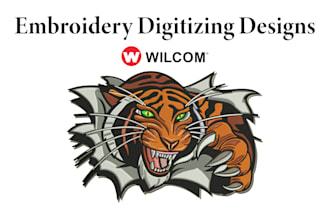 do embroidery digitizing design or logo into dst,pes,jef,exp files asap
