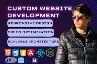 develop custom website architecture with clean structured and responsive design